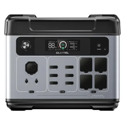 Estação de Energia Portátil Oukitel P2001 Plus 2400W/2048Wh - Cinza