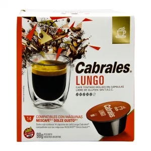 Capsulas Cafe Cabrales Lungo Maquinas Dolce Gusto 14