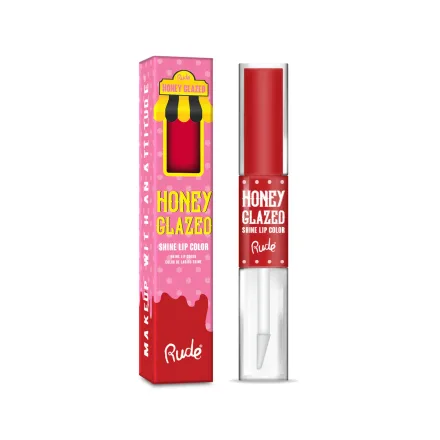 Rude Labial Liq Honey Glazed Shine Lip Color 2EN1 Maple Bacon