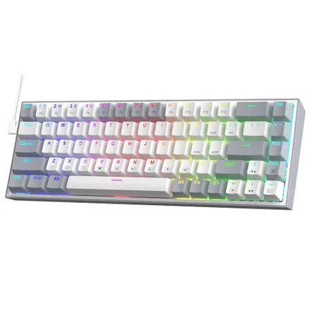 Teclado Gaming Redragon Castor K631WG-RGB Mechanical Switch Red (Inglés) - White / Gray