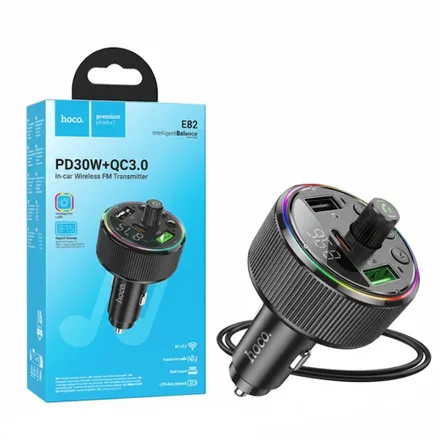 Transmisor Radio Hoco E82 Plus QC30 2USB