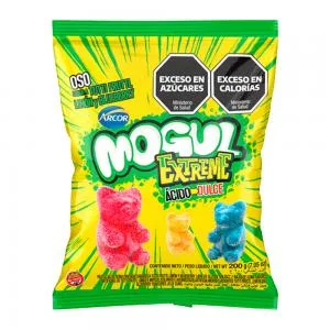 Bala Gelatina Arcor Mogul Urso Acido Extremo 200g