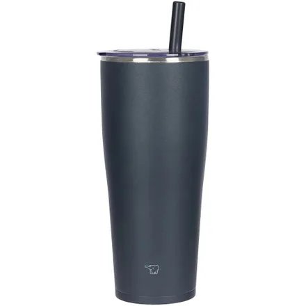 Copo Termico Zojirushi Sx Canudo Encaixe Carro Inox Azul Escuro 890ml