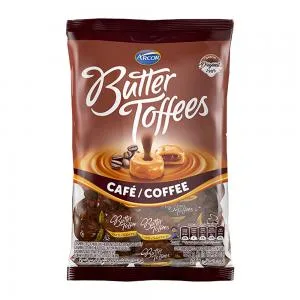 Bala Arcor Butter Toffees Recheada Cafe Pacote 822g