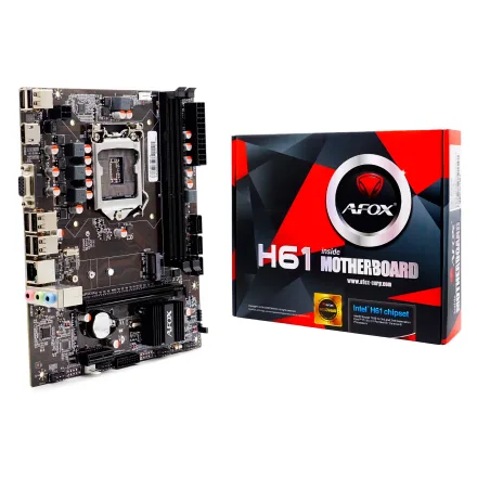 Placa Mae Afox IH61 MA5 V6 Ddr 3 Socket 1155 Chipset H61 Atx