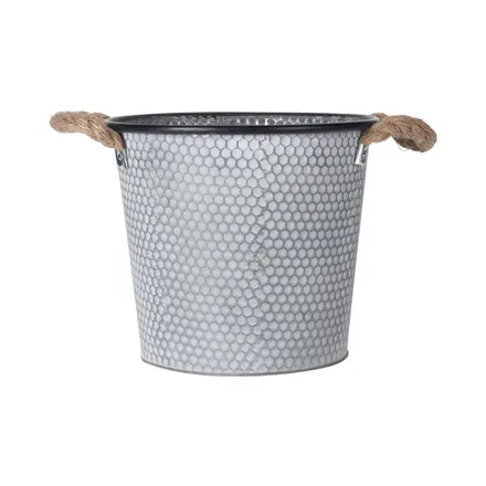 Maceta Metal Kpm Con Asas 26 Cm