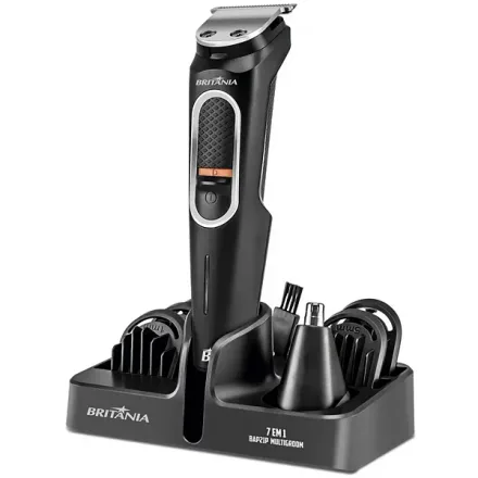 Aparador de Pelos Britânia BAP21P Multigroom Recarregável - Preto Prata