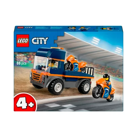 Juguete Construccion Lego City Motorcycle Transporter 88 Piezas