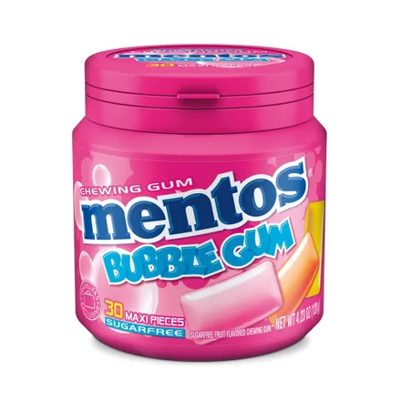 Chicle Sin Azucar Mentos Bubble 120g