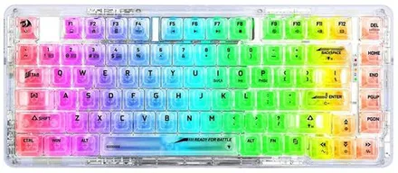 Teclado Gamer Redragon Elf Pro Rgb Switch Translucent Custom Layout 78 Transparente