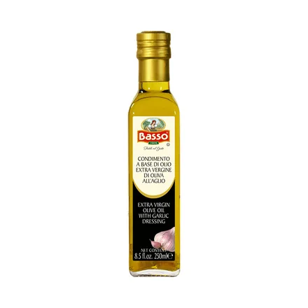 Aceite Oliva Basso Extra Virgen Con Ajo 250ml