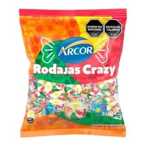 Bala Arcor Crazy Frutas Pacote 465g