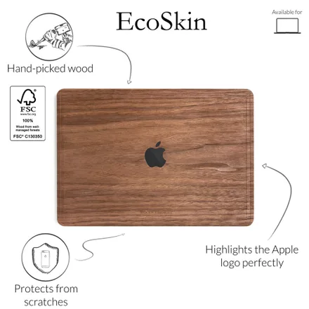 Capa Woodcessories MacBook Pro 13 Ecoskin Macbookcover Walnut