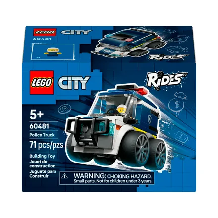 Juguete Construccion Lego City Rides Police Truck 71 Piezas