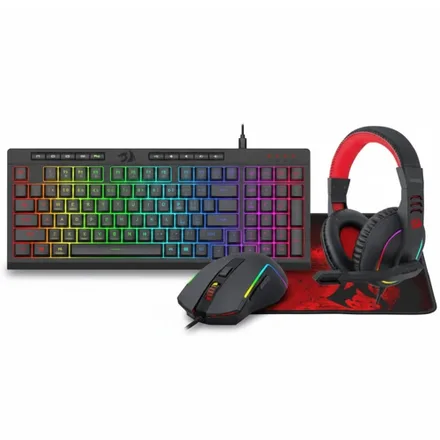 Teclado Redragon S148 Eng 4EN1 Mouse Plus Auricular Mousepad