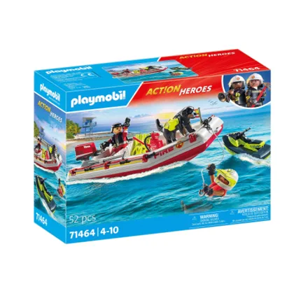 PLAYMOBIL JUGUETE FIREBOAT W/AQUA SCOOTER 71464
