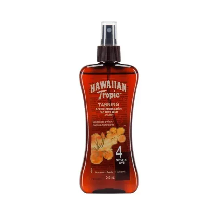 Aceite Bronceador Hawaiian Tropic Tanning Spf 4 240ml