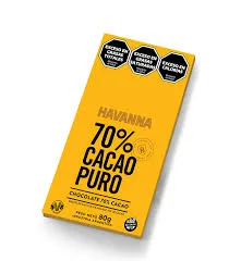Barra Chocolate Havanna 70 Cacao 80g