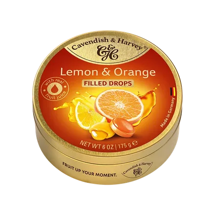 Caramelos Cavendish Harvey Lemon Filled Drops 175g