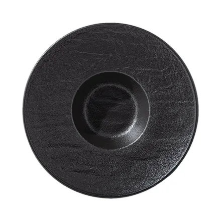 Plato Hondo Wilmax Slatestone Wl 661115/A 24 Cm Negro