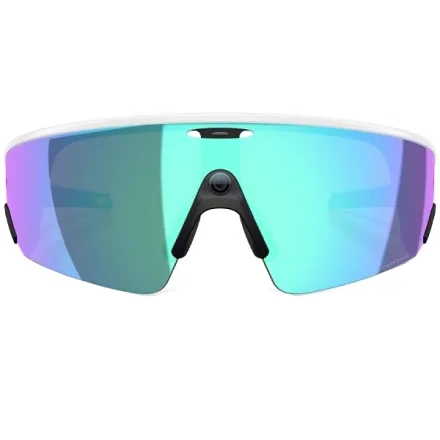 Óculos de Sol Inteligente Oakley Meta Vanguard 0W8001 com Câmera e Speaker - White Prizm Sapphire