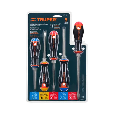 Destornilladores Truper 5 Piezas