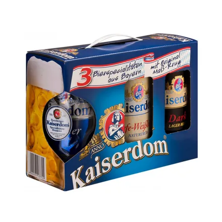 Cerveza Kaiserdom Caja Con 3 Jarra