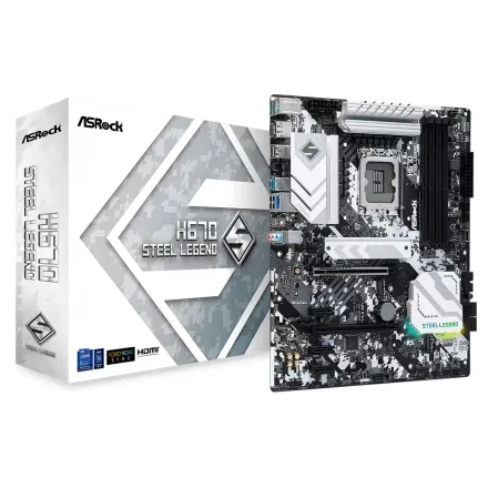 Placa Mae Asrock H670 Steel Legend Ddr 4 Socket Lga 1700 Chipset Atx
