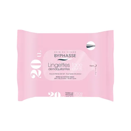 Toallitas Desmaquillantes Byphasse Face Eyes Proteines Lait 20