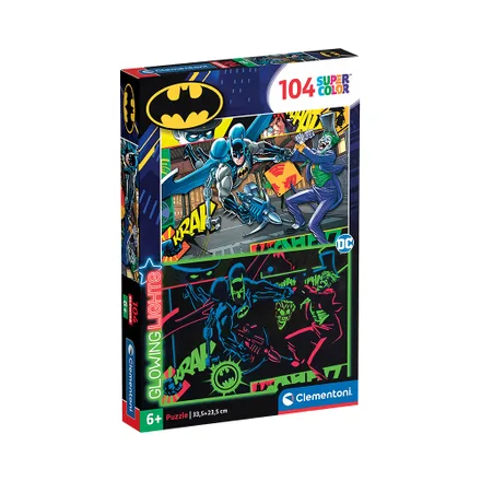 Rompecabezas Clementoni Super Color Dc Comics Glowing Lights Batman 104 Piezas