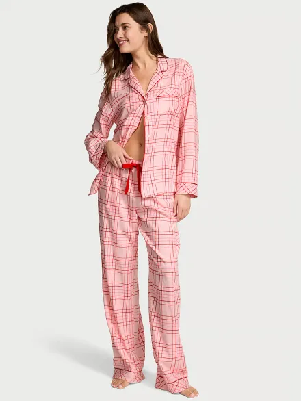 VICTORIA'S SECRET PIJAMA C/PANTALON ROSA CUADROS #36015403 (T) S