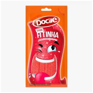 Bala Gelatina Docile Fitinha Morango Citrico 70g