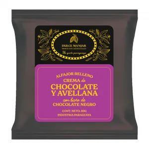 Alfajor Artesanal Dulce Manjar Recheado Nutella Cobertura Chocolate Ao Leite 80g