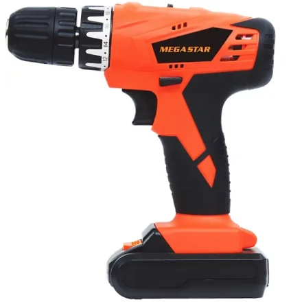 Parafusadeira MegaStar FZ854 1.500 rpm Recarregável - Laranja Preta