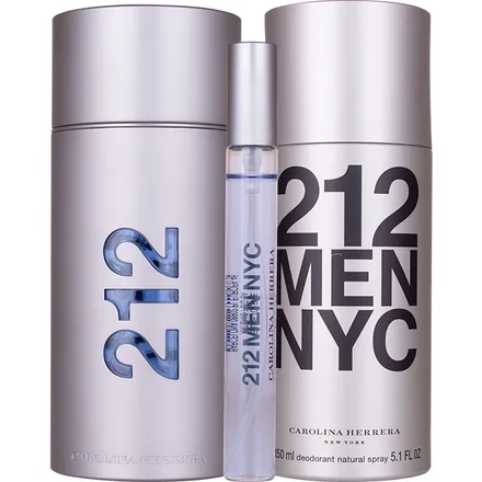 Carolina Herrera 212 Masculino Eau Toilette Deo Spray Plus 100ml 10ml 150ml