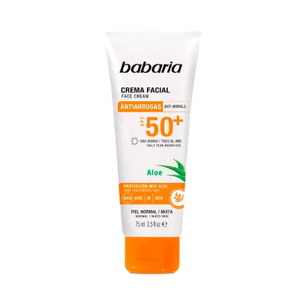 Protector Solar Facial Babaria Aloe Spf 50 75ml