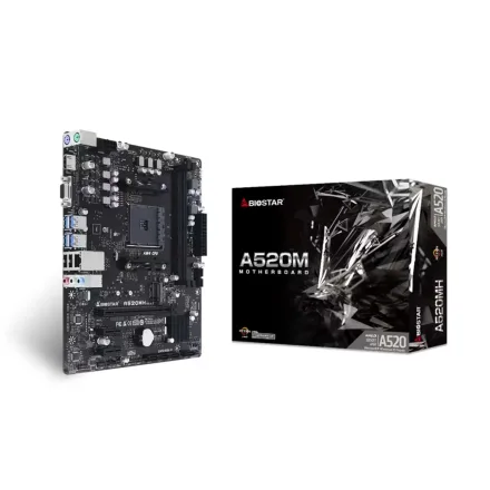Placa Mae Biostar Oc Ddr 4 Socket AM4 Chipset A520 Atx