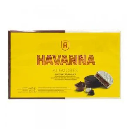 ALFAJOR HAVANNA MISTO BRANCO E PRETO 2X55G
