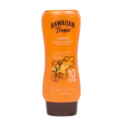Bronceador Hawaiian Tropic Locion Zanahoria Spf 10 240ml
