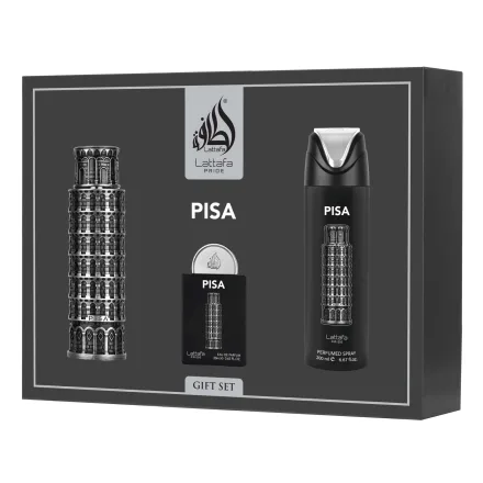 Lattafa Pride Pisa Gift Set Eau Parfum Masculino 3