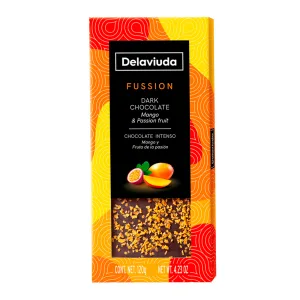 Barra Chocolate Delaviuda Fussion Amargo Manga Maracuja 120g