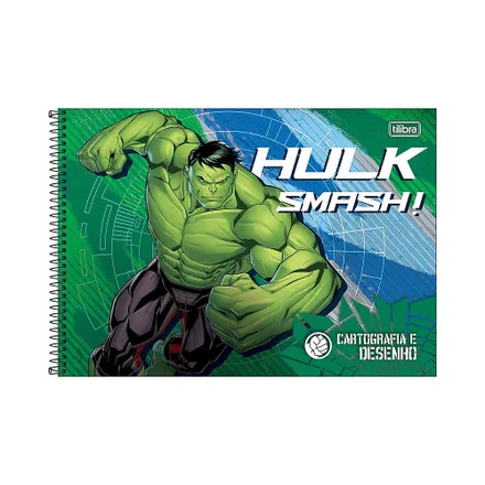 Cuaderno Dibujo Tilibra Marvel Avengers Hulk 80 Hojas Surtido 1 Pieza