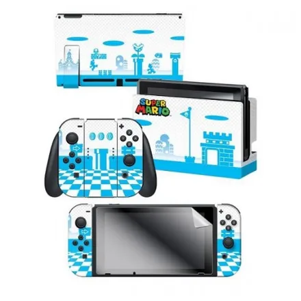 Adesivo Nintendo Switch Super Mario Mushroom Kingdom 3 Adesivos