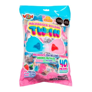 Marshmallow Las Delicias Twin Recheio Frutas 40