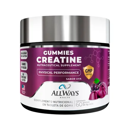 Suplemento Allways Creatine Uva 60 Gummies