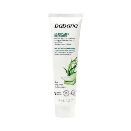 Gel Limpiador Matificante Babaria Aloe Alga 150ml