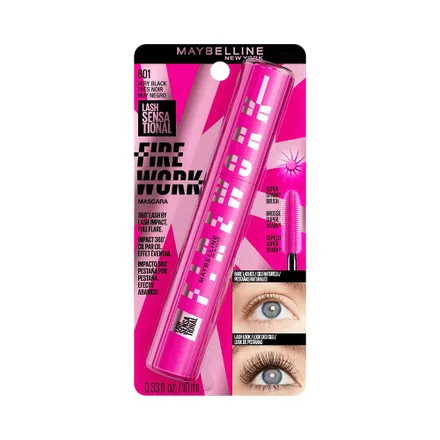 Mascara Pestanas Maybelline Lash Sensational Firework Washable 801 Very Black 10ml
