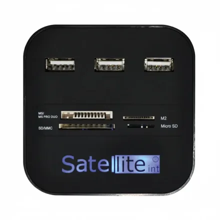 Satellite Hub 07 3 Puertos Lector