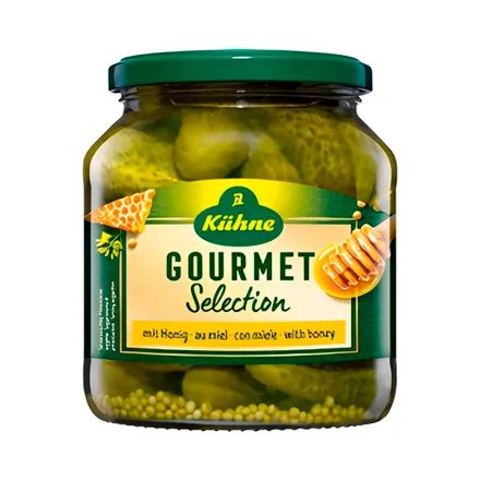 Pepinillos Kuhne Gourmet Honey 580ml