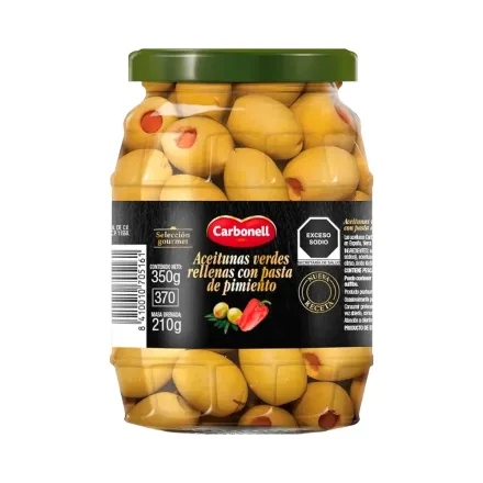 Aceituna Carbonell Rellenas Con Pimiento 350g